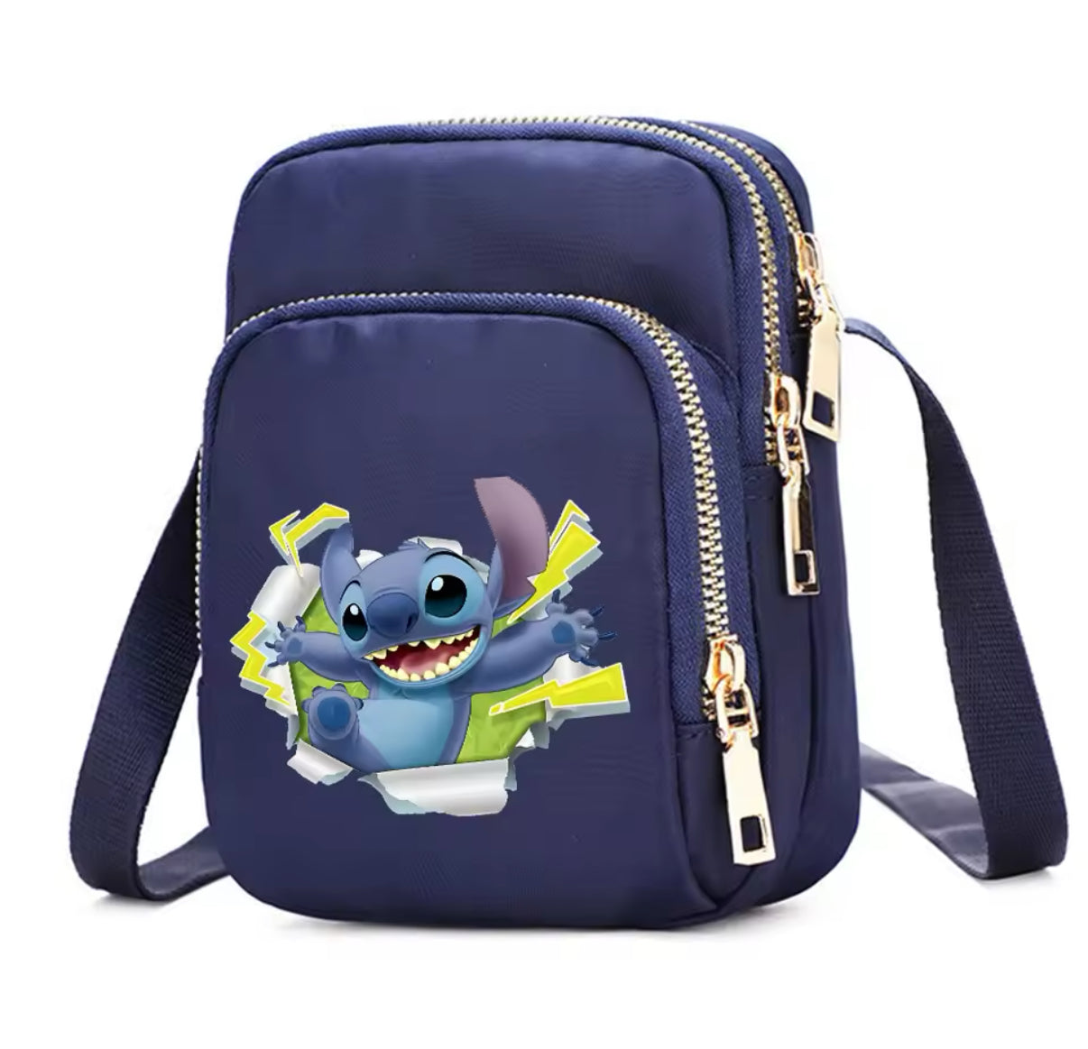 Disney Stitch - Blue/Black/Pink Girls Boys / Women Bag - Cell Phone Purse Crossbody Shoulder Strap Handbag for Female Male Women's Bags Teenagers Underarm Bag - Perfect Christmas / Birthday Gift - Many Different Designs