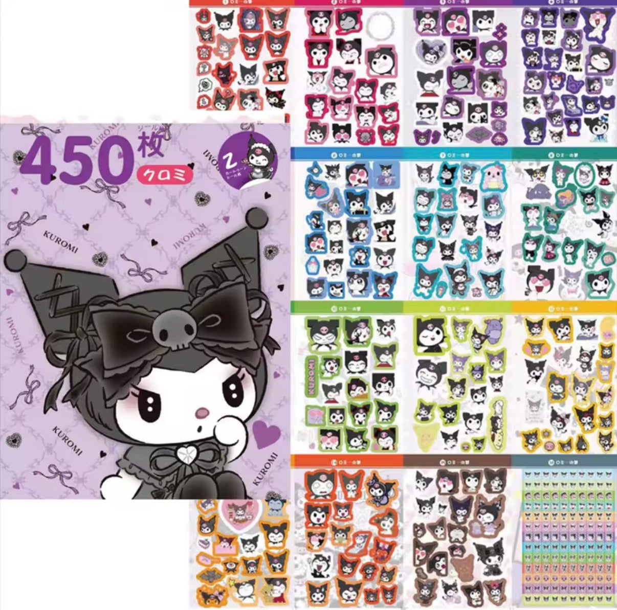 450Pcs Sanrio Hello Kitty Sticker Book, My Melody, Kuromi, Cinnamoroll & Pochacco Cartoon Sticker Book- Decoration Stickers For Girls Gifts - Perfect Gift For Christmas/ Birthday**