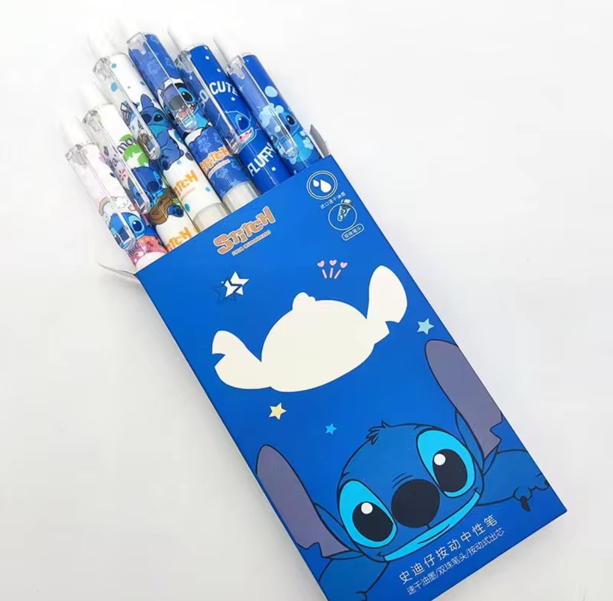 6 Piece Stitch Pen Set - Kawaii Stitch Press Gel Pens 0.5mm
Black Ink Signature Pen - School Office Supplies Kids Writing
- Stationery - Back To School - Cute Gift For Birthday / Christmas*