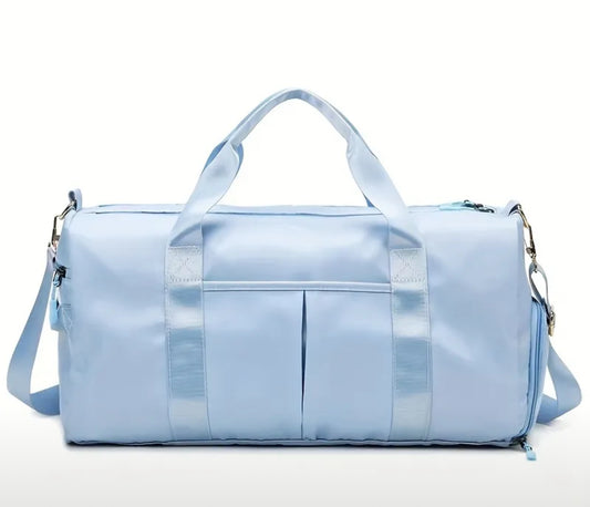 Large Capacity Travel Bag with Shoe Compartment - Ideal for Sports, Outdoor Camping, and Short-distance Business Trips - Available In Blue & Green Colour Options - 30Ltr Capacity