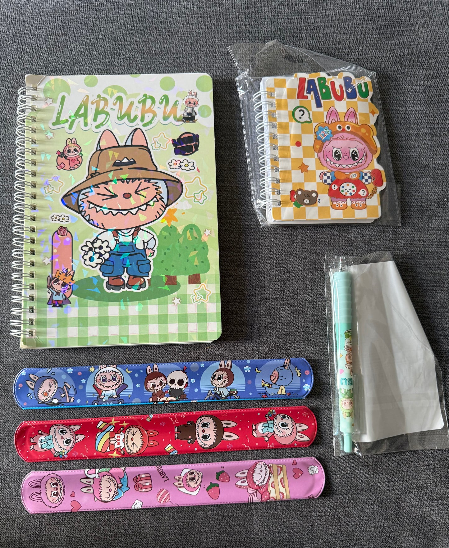 Labubu 5 & 6 Piece Stationery Set - Mixed Sets - Kawaii / Anime / Cartoon - Back To School / Office - Great Sets For Kids - Christmas Stocking Filler - Birthday Gift**