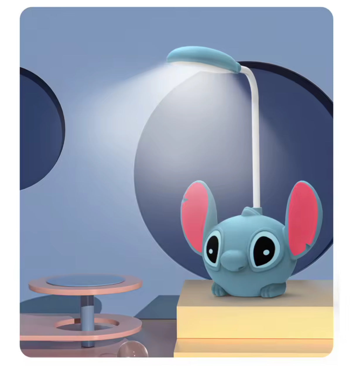 Stitch Anime Lamp - Night Light USB Charging with Pencil Sharpener - Anime / Cartoon - Kids Bedroom Lamp - Boys and Girls - Perfect Kids Birthday / Christmas Gift