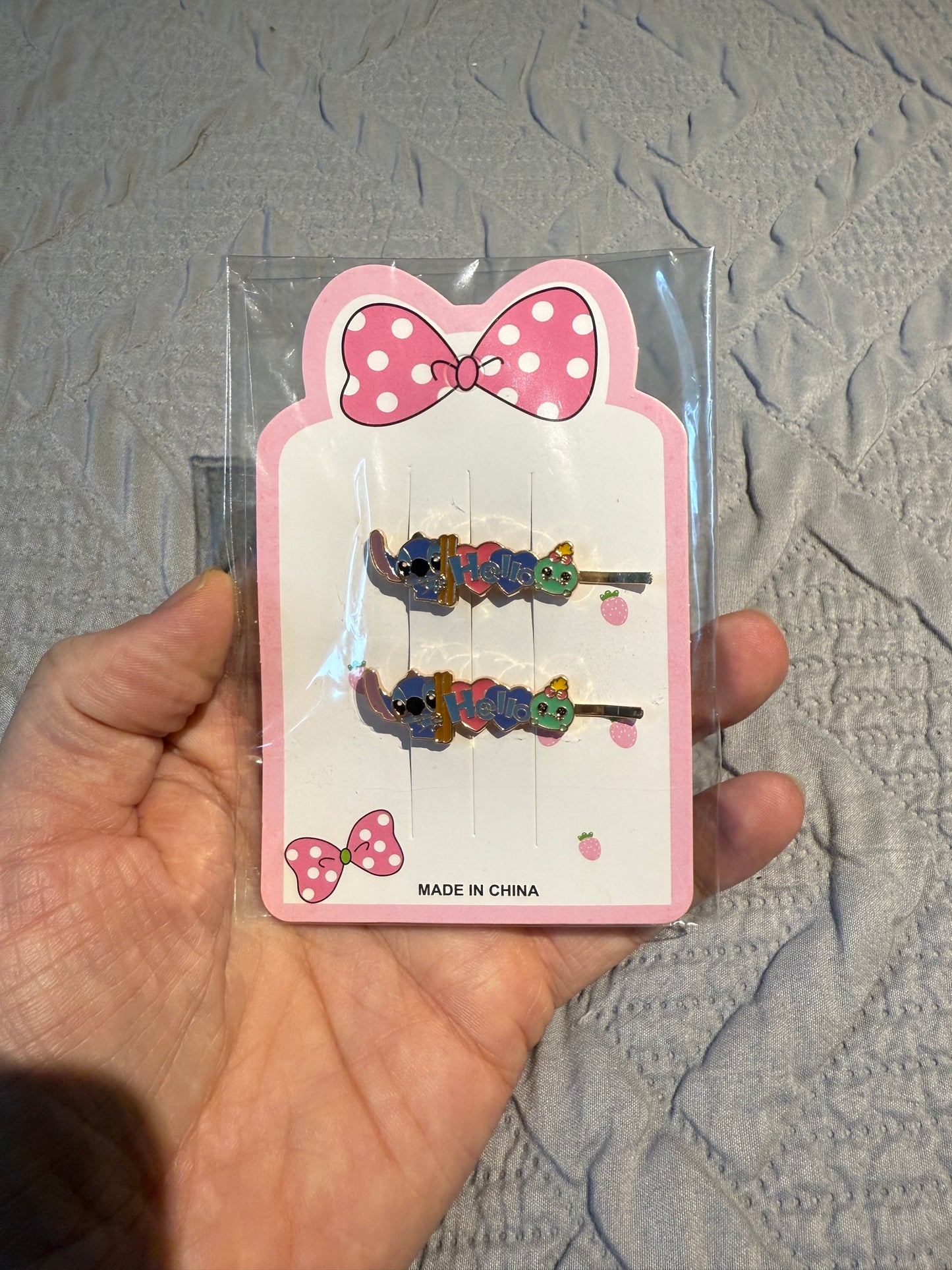 Disney Stitch - 2 Piece (1 Pair) Metal Hair Clip Set - ‌Lilo & Stitch‌ Element Hair Clips - Cartoon Fun Daily Wear Gifts Hair Accessories