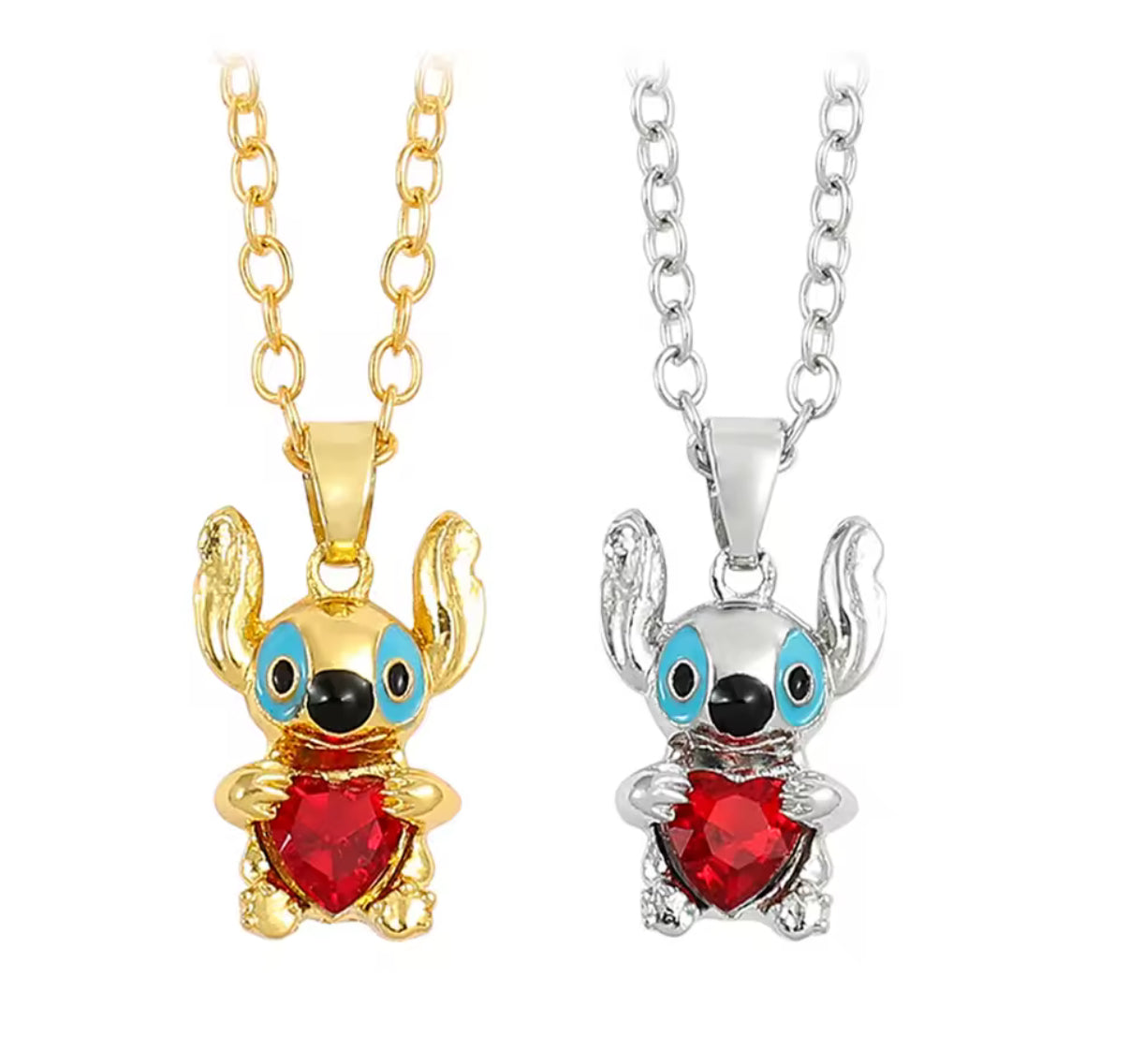 Stitch Necklace Kawaii Stitch Heart Shaped Charm Pendant Necklace Cute Cartoon Anime Women's Neck Ornaments
Fashion Jewellery - Available In Gold & Silver Colour - Perfect Christmas / Birthday Gift