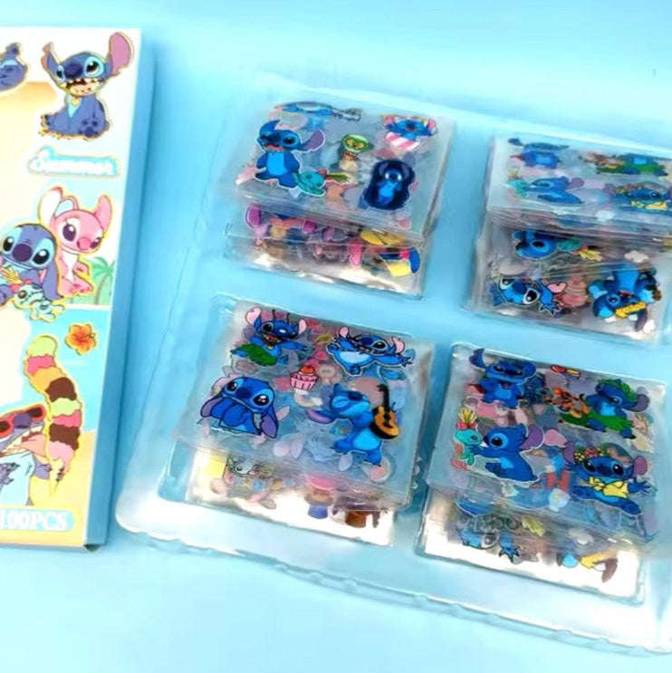Disney Stitch Anime Cartoon Non-Repeating 100-Piece Sticker Set - Stitch Waterproof Stationery Sticker Gift Box - Perfect
Birthday / Christmas Present