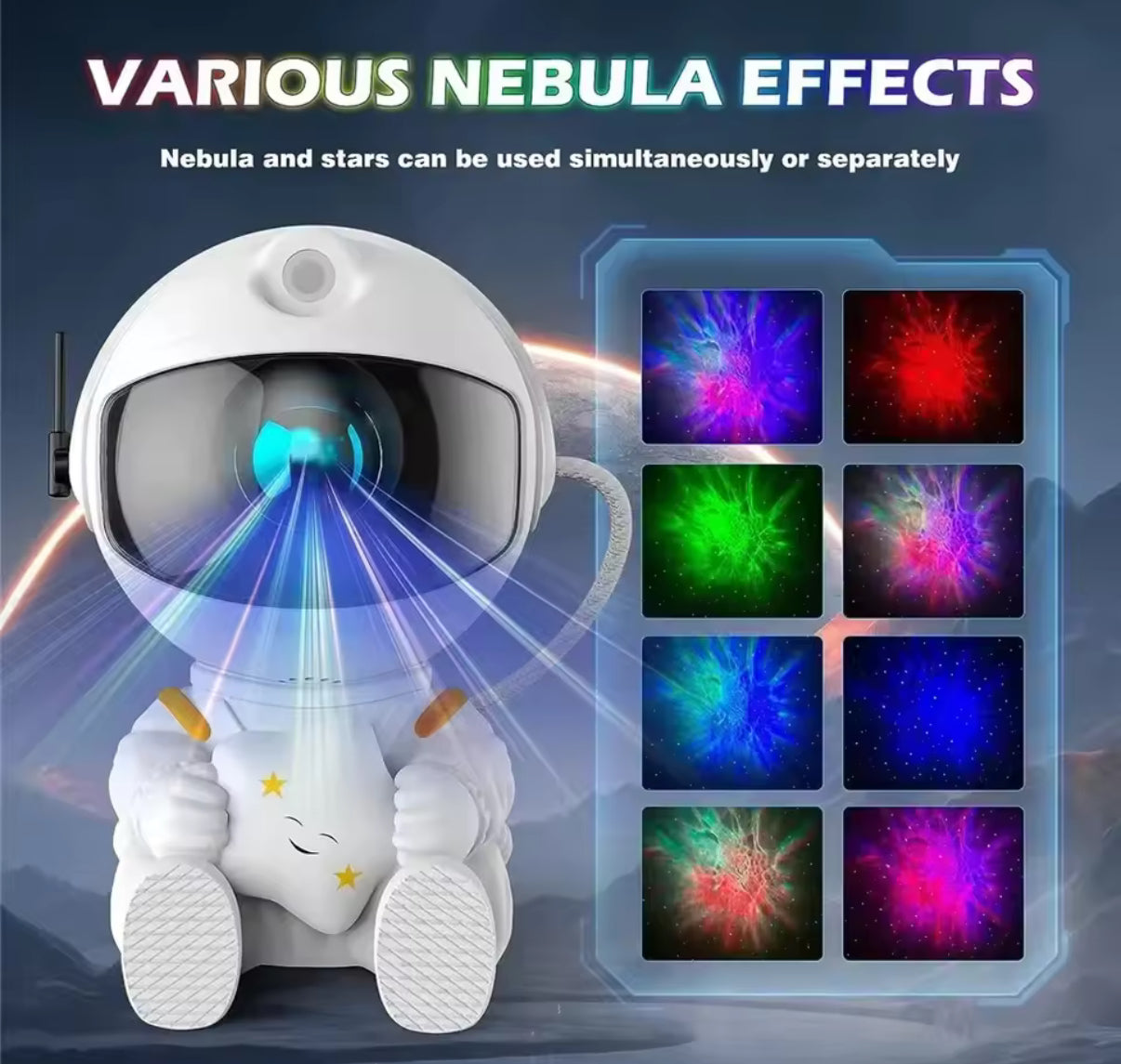 Galaxy Star Astronaut Projector LED Night Light Starry Sky
Projector With Remote - Lamp Decoration Bedroom - Room Decorative For Children Gifts - Perfect Birthday & Christmas Gift