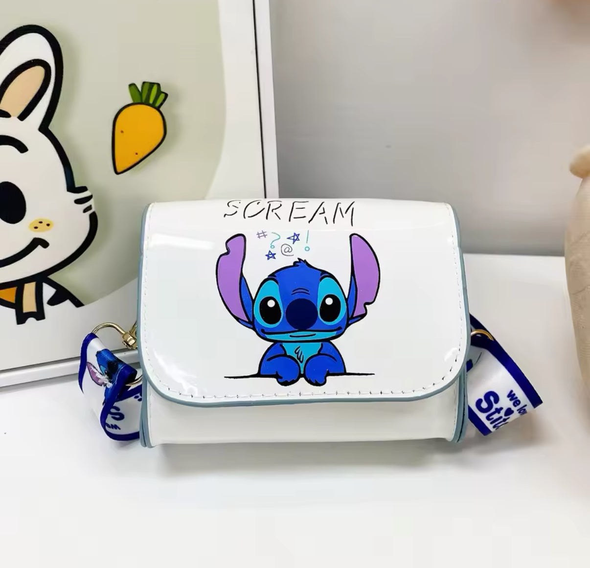 Disney Stitch Anime Cute Crossbody Bag - Girls Women Mini Bag High Quality Mini Designer Bag - Gift- Perfect Birthday / Christmas Present