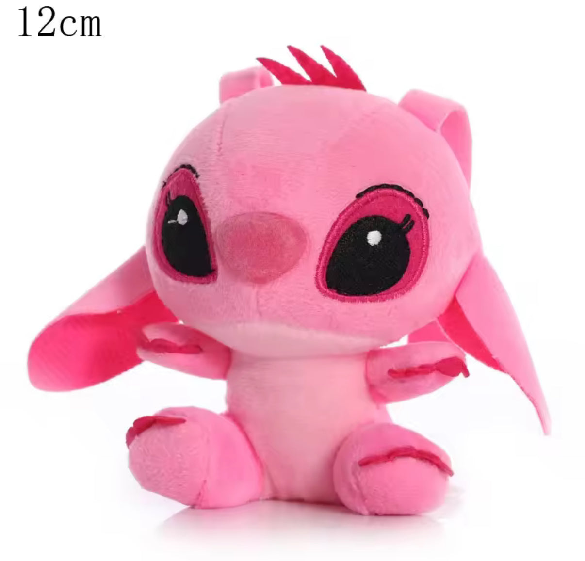 Disney 12cm Stitch / Angel Stuffed Plush Pendant Keychain Cartoon Stuffed Plush Dolls Anime Plush Baby Toys Kawaii Kids Birthday / Christmas Gift