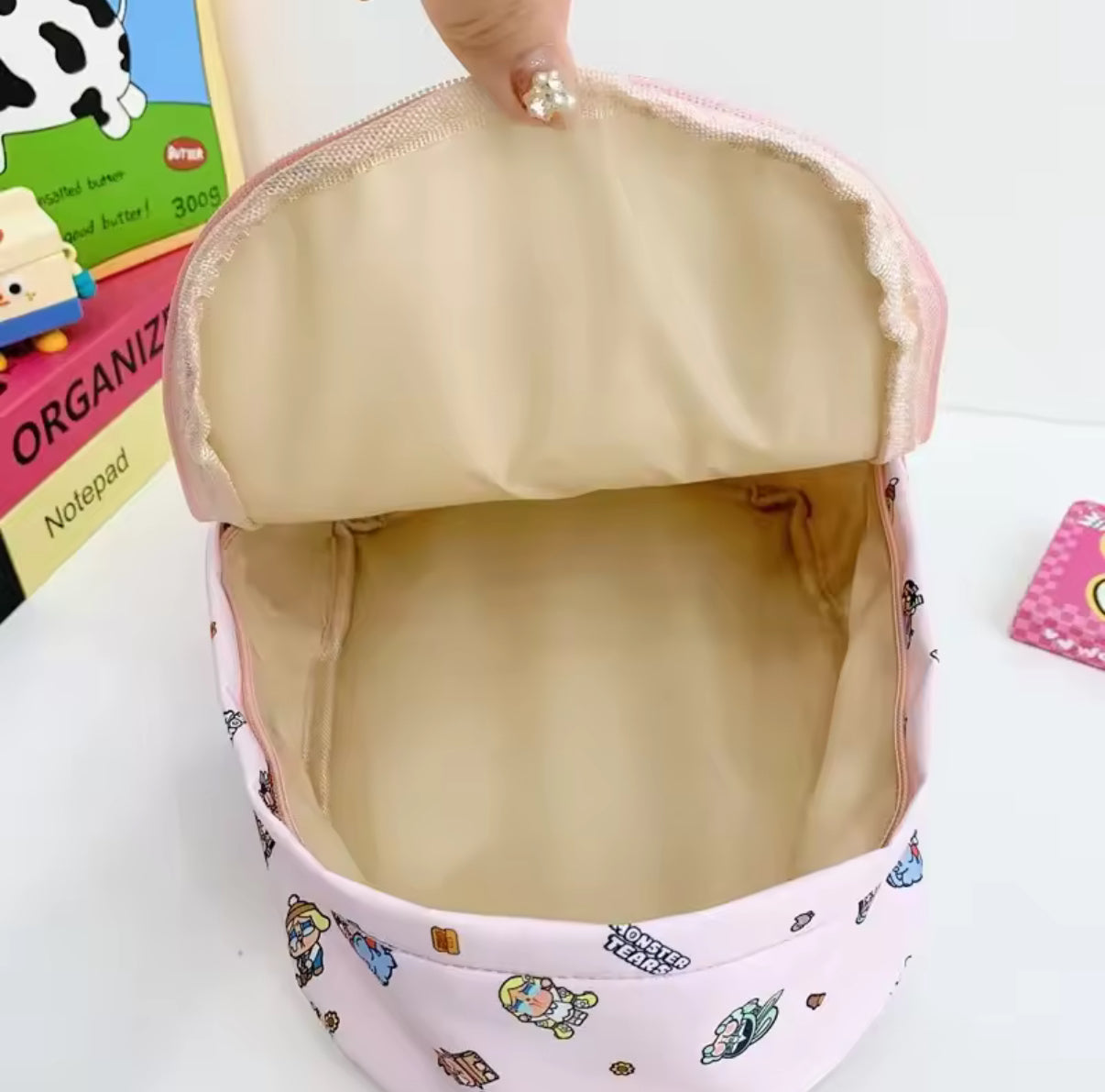 Cry Baby Cute Cartoon / Anime Kids Backpack Nylon Material Dual Shoulder Nursery / School Bag for Girls - Ultra Light Weight - Back To School - 35x30x12cm
