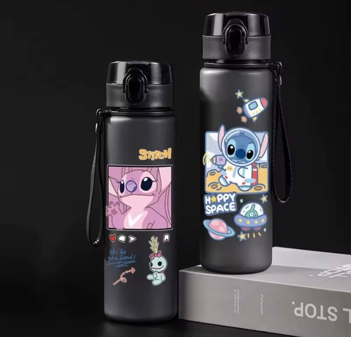 Disney 560ML Stitch Cartoon Water Bottle Cup Grey & Blue
Portable Plastic Large Capacity Clear Cup Outdoor Sports Water Bottle - Anime - 19 Different Designs - Perfect
Birthday / Christmas Gift