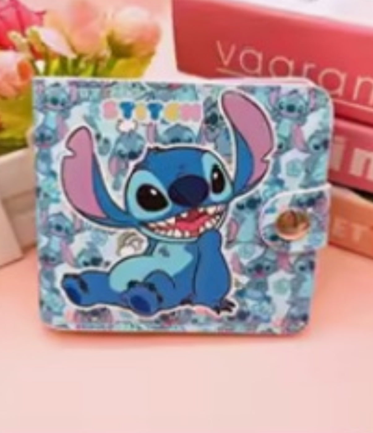 Disney Stitch Mini Thin Boys/Girls - Wallet Card Holder - Pouch Id Card Holder - Short PU Leather Card Holder Wallet - Perfect Christmas / Birthday Gift