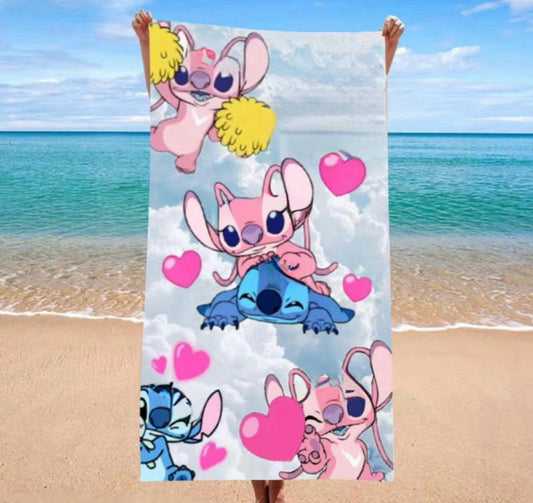 Stitch Cartoon Anime Collection Beach Towel Super
Absorbent Quick Dry Lightweight Soft Oversized Microfibre
Towel One Size 140cmx70cm