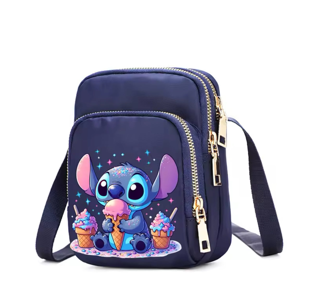 Disney Stitch - Blue/Black/Pink Girls Boys / Women Bag - Cell Phone Purse Crossbody Shoulder Strap Handbag for Female Male Women's Bags Teenagers Underarm Bag - Perfect Christmas / Birthday Gift - Many Different Designs