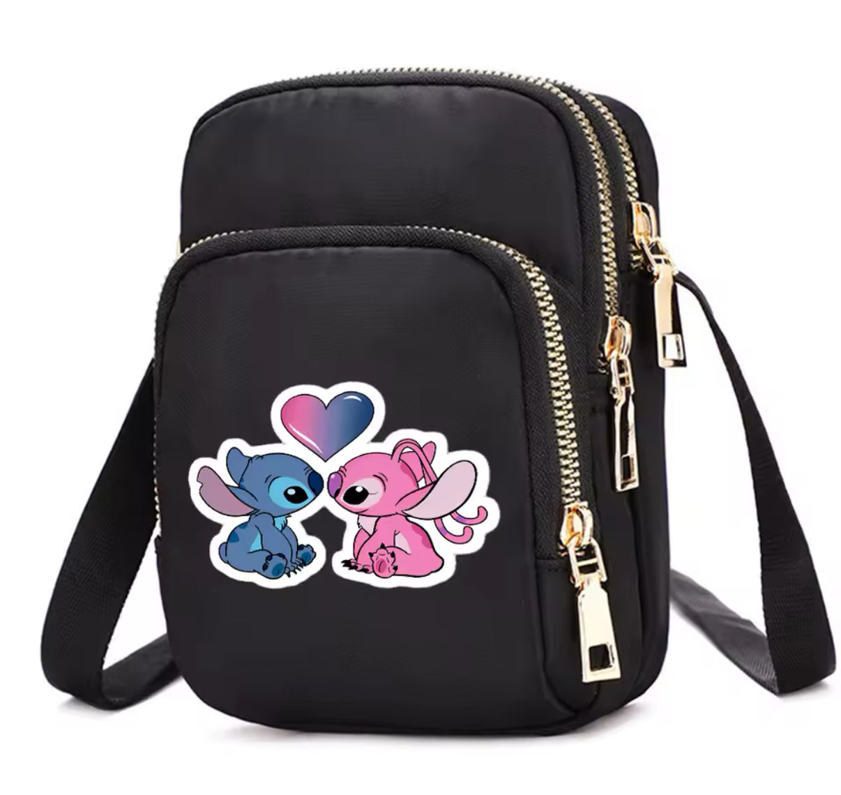 Disney Stitch - Blue/Black/Pink Girls Boys / Women Bag - Cell Phone Purse Crossbody Shoulder Strap Handbag for Female Male Women's Bags Teenagers Underarm Bag - Perfect Christmas / Birthday Gift - Many Different Designs
