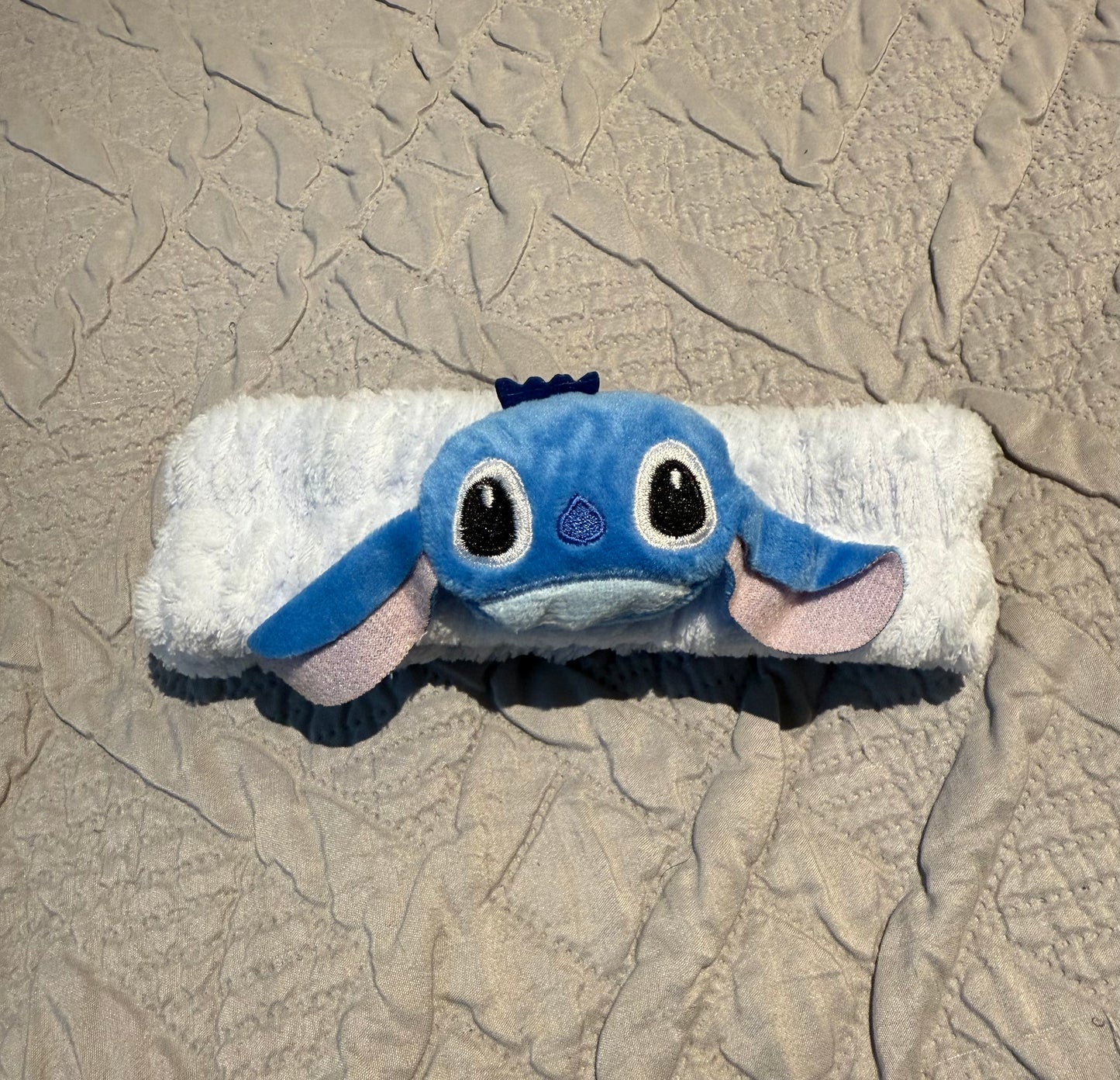 Disney Stitch Character Plush Headband  - Doll Face Wash Makeup Hairband Kawaii Sweet Non Slip Elastic Hair Accessories - Cute Christmas or Birthday Present