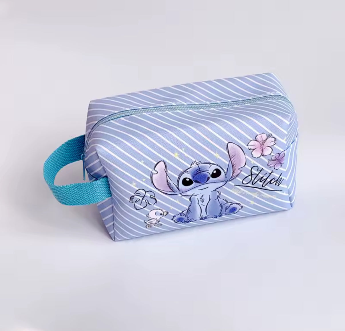 Disney Anime Stitch Cosmetic Bag Kawaii Lilo & Stitch Cartoon Large Capacity Makeup Bag Girl / Women Portable Handbag - Perfect Birthday / Christmas Gift For Girls
