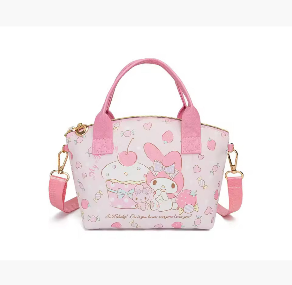 Fashion Cute Anime Cartoon My Melody, Kuromi, Cinnamoroll & Hello Kitty Shoulder Crossbody Bag - Large Capacity Handbag - Makeup Bag - Girls /Woman Birthday & Christmas Gift