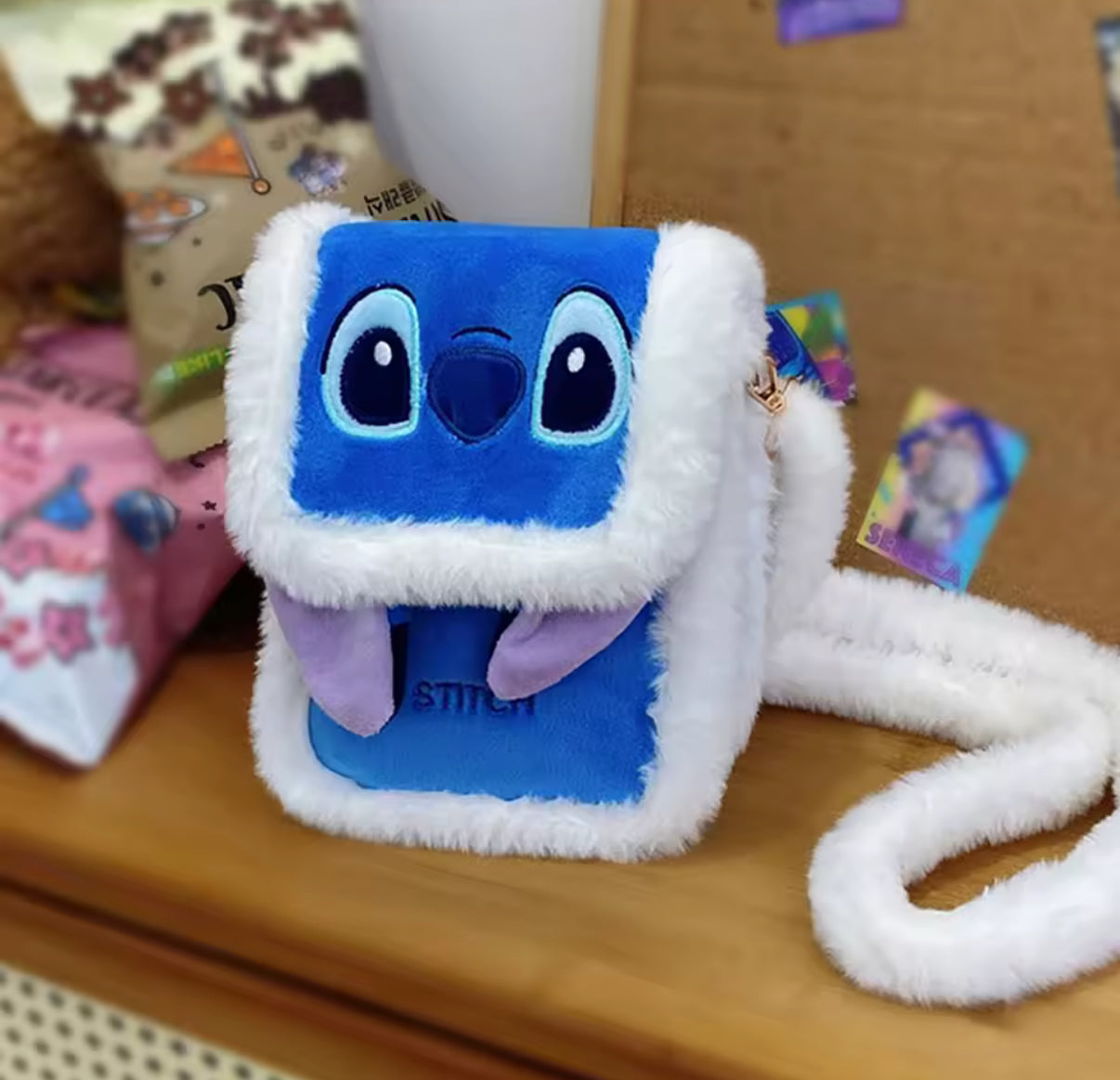 Stitch Anime Plush Crossbody Bag - Cartoon Phone Bag
Satchel - Key Coin Storage Bag Fashion Handbag - Perfect Christmas or Birthday Gift - Great For School / Travel