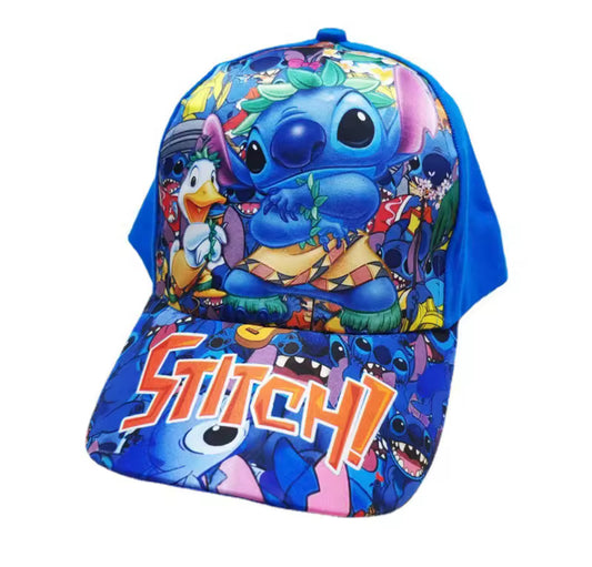 Disney Stitch Anime Kids Baseball Caps - Cartoon Adjustable Snapback Caps For Boys & Girls Outdoor Travel Hats - Aged Suitable 2-10years - Perfect Gift