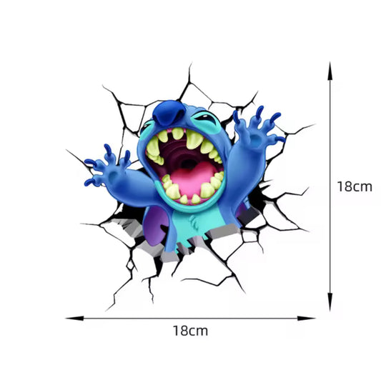 18cm Stitch Broken Wall Car Stickers - Stitch Cartoon
Waterproof Windshield Decoration Motorcycle Scratches
Cover Stickers for Car Decor - Anime / Cartoon - Lovely little
Item