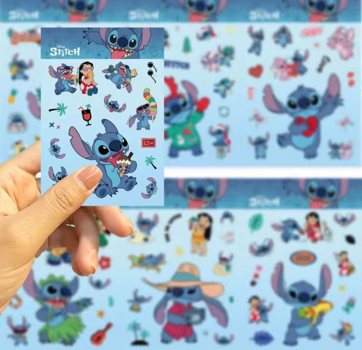 8PCS Book Set Of Stitch Anime  DIY Stickers - Multi Use - Mobile Phone Case, Refrigerator, Notebook Decoration - Stickers - Perfect Birthday Gift / Stocking Filler**