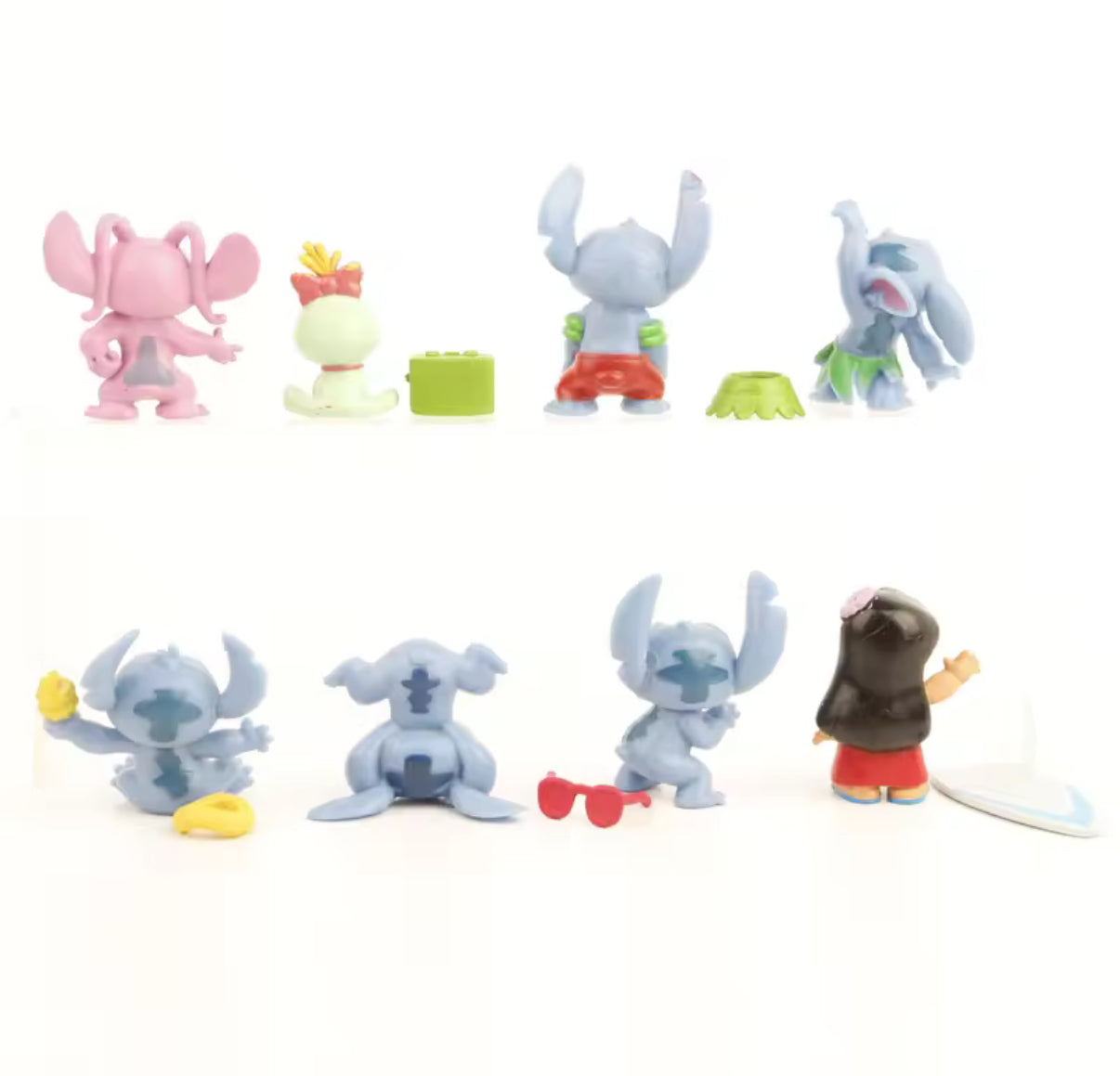 8pcs/set Stitch Scrump Lilo Summer Version PVC Figure
Collectible Model Toys for Children - Between 5-8cm Tall Per Figure - Anime / Cartoon - Desktop Figures - Perfect Gift For Birthdays & Christmas