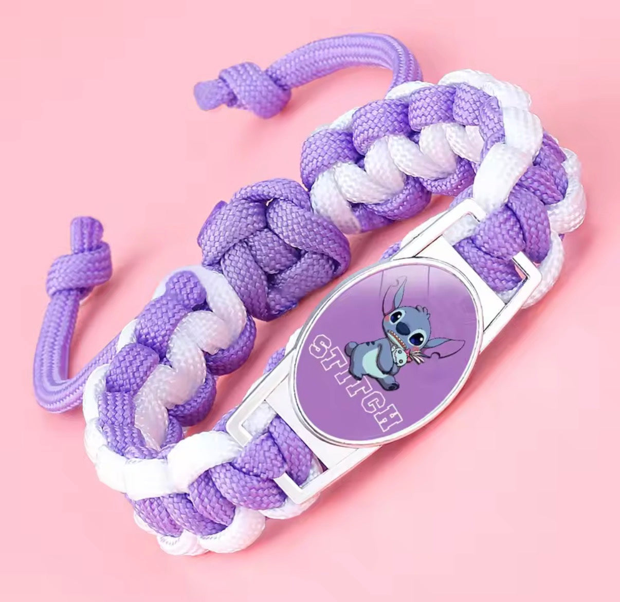 Stitch Cartoon Woven Bracelet With Pendant - Anime - Boys & Girls Wristband - Perfect Christmas Birthday Gift - Party Gifts Wristband - 7 Different Colours - 14 Designs