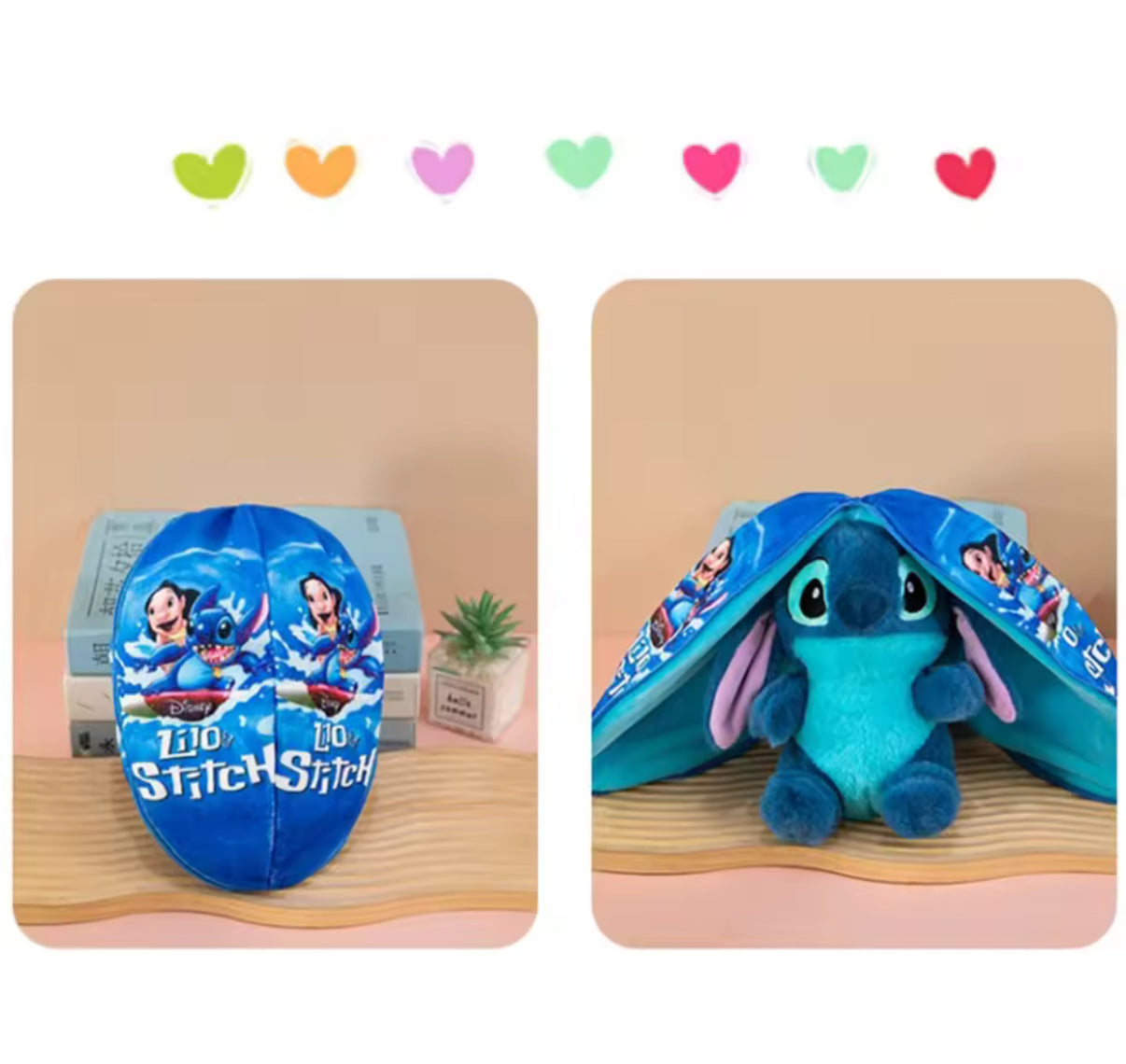 Disney Stitch Plushie Transformation - 25cm Cute Plush Toy
Novel Zipper Stitch Pillow Doll Cloth Doll Children's Birthday / Christmas Gift**