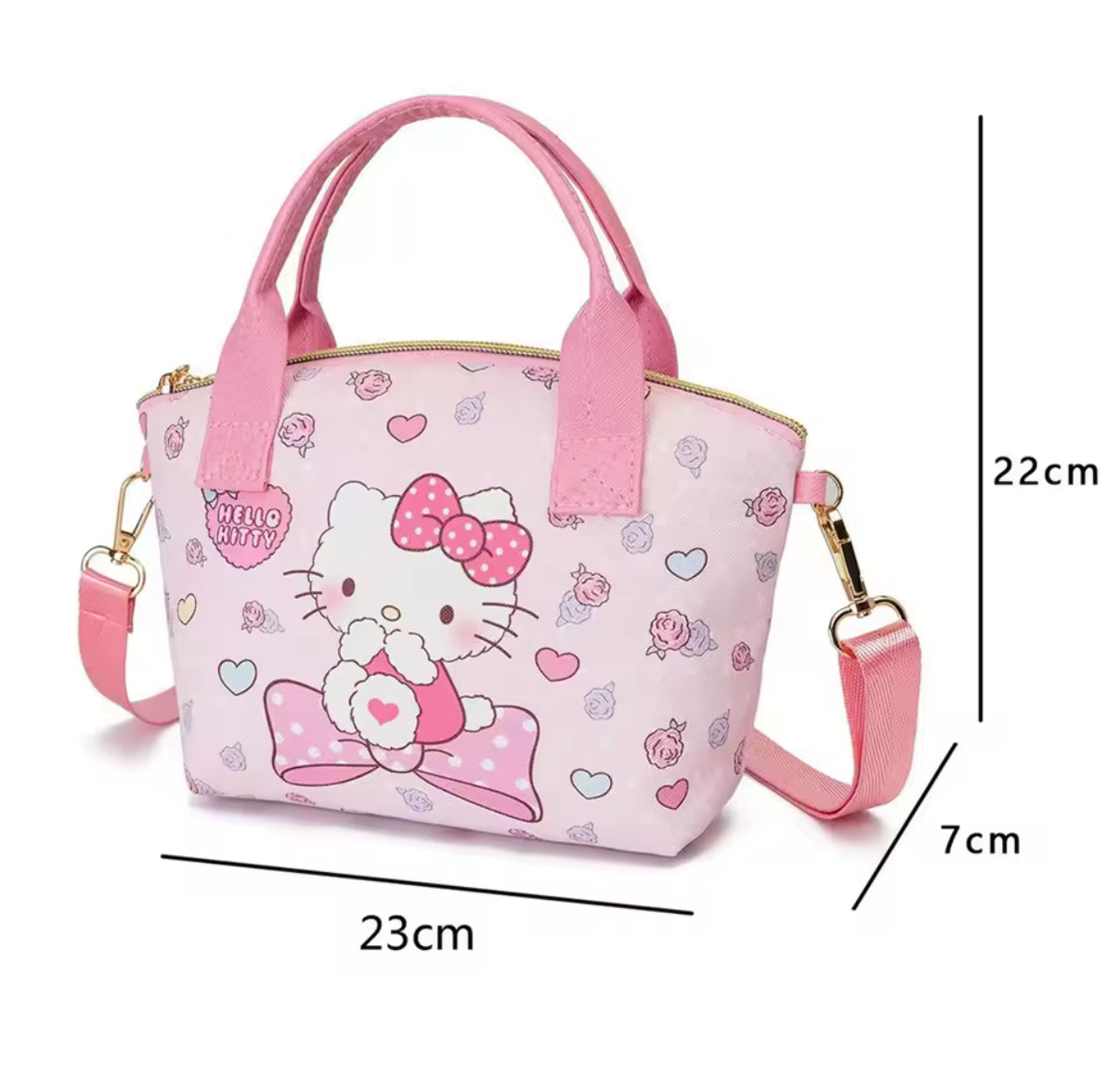 Fashion Cute Anime Cartoon My Melody, Kuromi, Cinnamoroll & Hello Kitty Shoulder Crossbody Bag - Large Capacity Handbag - Makeup Bag - Girls /Woman Birthday & Christmas Gift