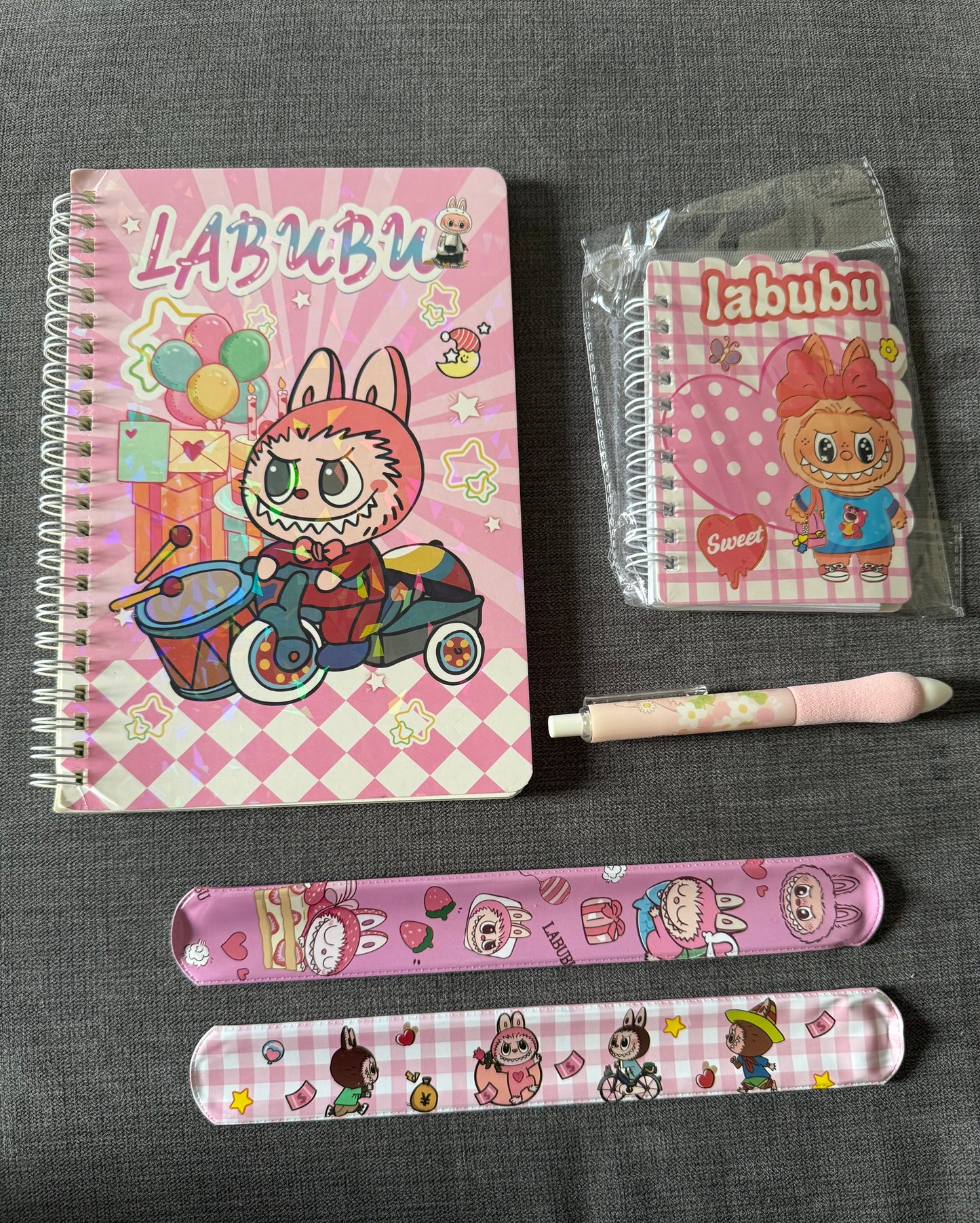 Labubu 5 & 6 Piece Stationery Set - Mixed Sets - Kawaii / Anime / Cartoon - Back To School / Office - Great Sets For Kids - Christmas Stocking Filler - Birthday Gift**