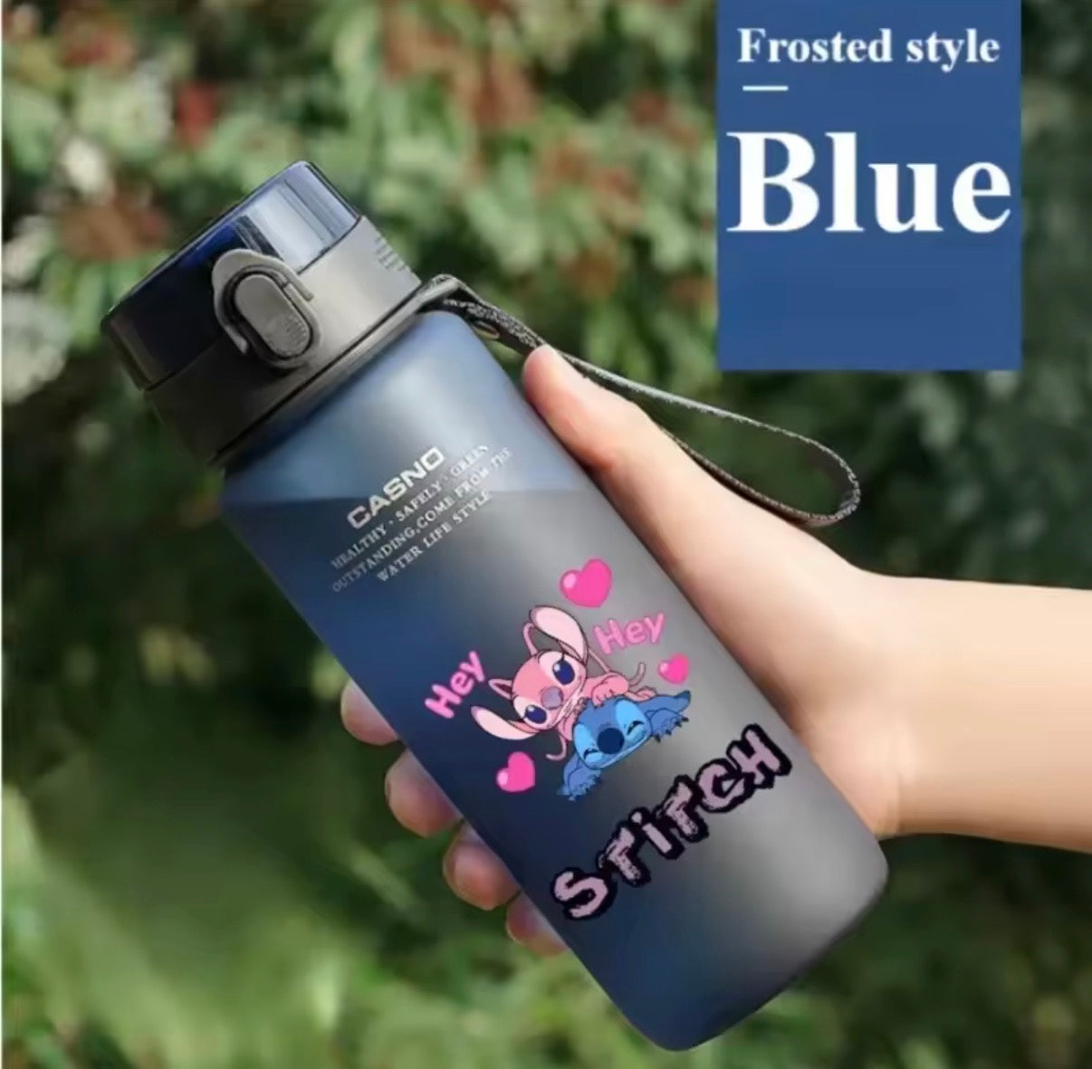 Disney 560ML Stitch Cartoon Water Bottle Cup Grey & Blue
Portable Plastic Large Capacity Clear Cup Outdoor Sports Water Bottle - Anime - 19 Different Designs - Perfect
Birthday / Christmas Gift