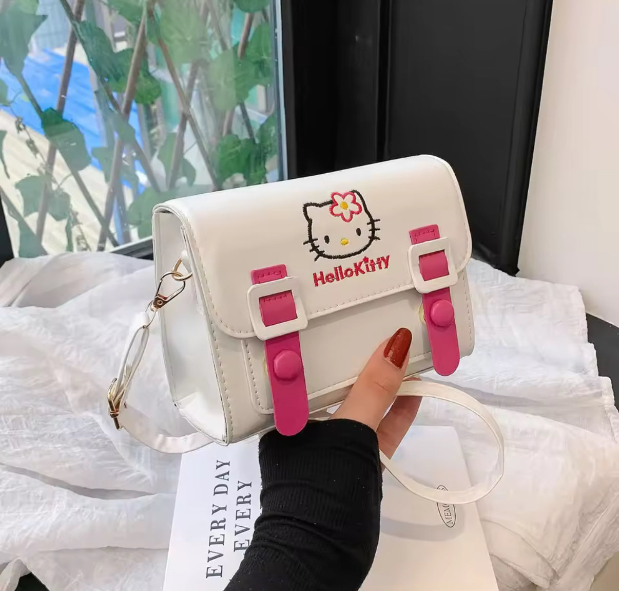 Sanrio PU Handbag HelloKitty, My Melody, Kuromi & Cinnamoroll Cartoon Crossbody Bag - Outdoor Bag - Kawaii Shoulder Square Bag - Lovely Birthday / Christmas Gift*