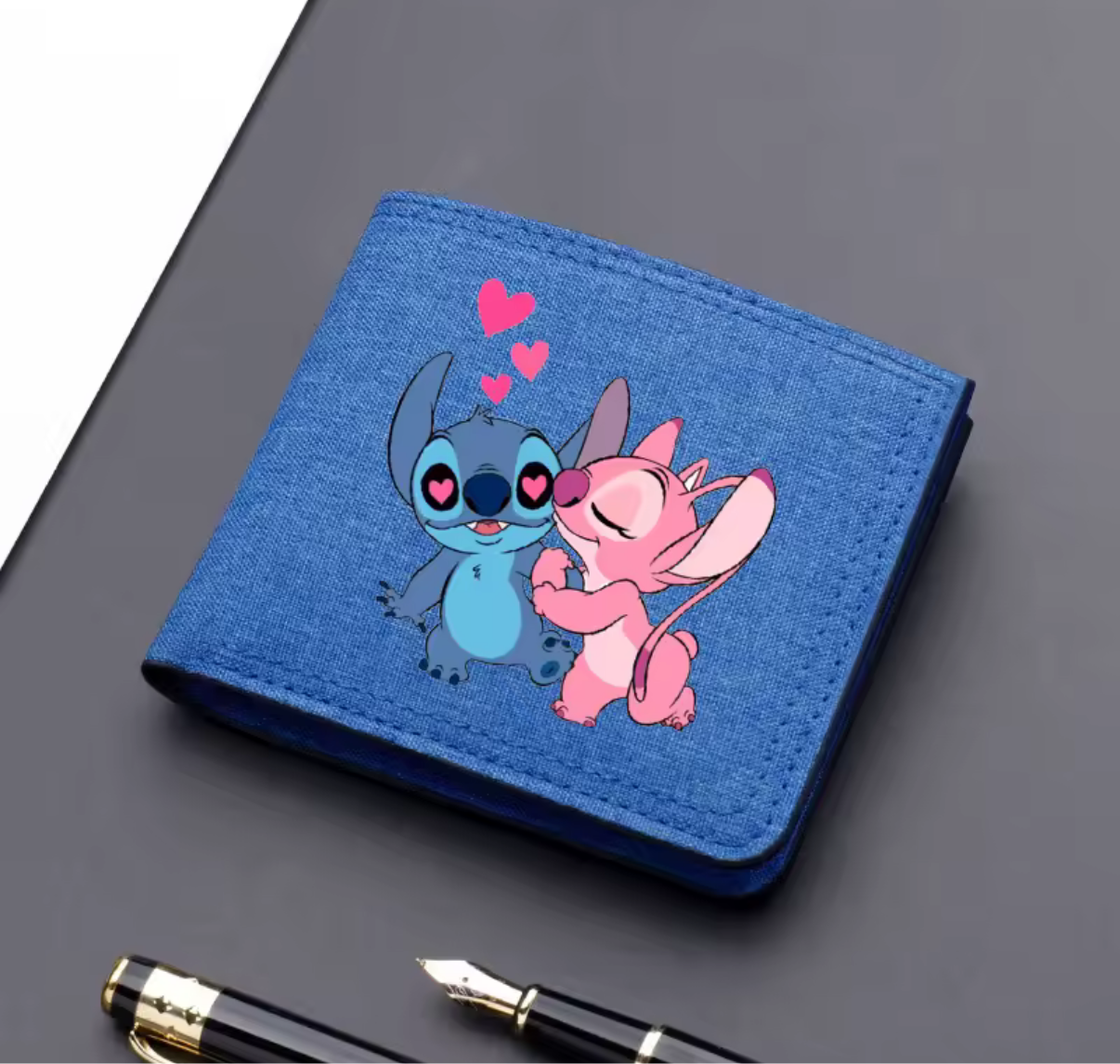 Disney Stitch Mini Thin Boys/Girls - Wallet Card Holder - Pouch Id Card Holder - Short PU Leather Card Holder Wallet - Perfect Christmas / Birthday Gift