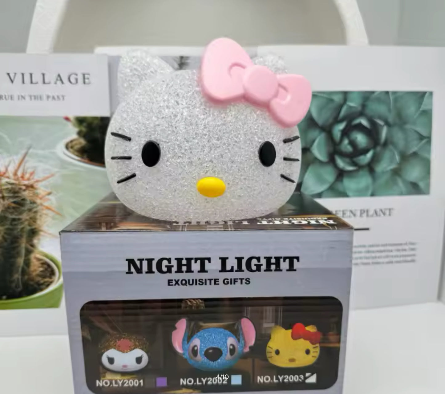Sanrio Kuromi/Hello Kitty Anime Particle Projection Night Light Cartoon Stitch 3d Doll Reading Lamp - Creative Desk Lamp For Kids - Perfect Birthday / Christmas Gift