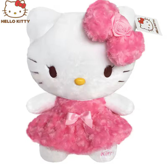 Sanrio 24cm Hello Kitty Plush Doll - Kawaii Rose - Cartoon Figure Anime Stuffed Animals Soft Toy Girl Children Birthday / Christmas Gifts**