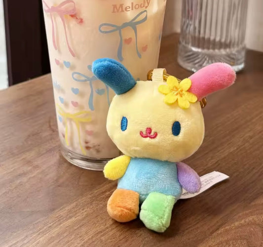 Sanrio 8cm Usahana Cartoon Plush Doll Keychain Kawaii - Stuffed Toy for School Bag - Pendant Gift - 2 Different Designs
