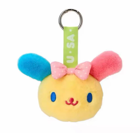 Sanrio 10cm Usahana Cartoon Plush Doll Keychain Kawaii - Stuffed Toy for School Bag - Pendant Gift