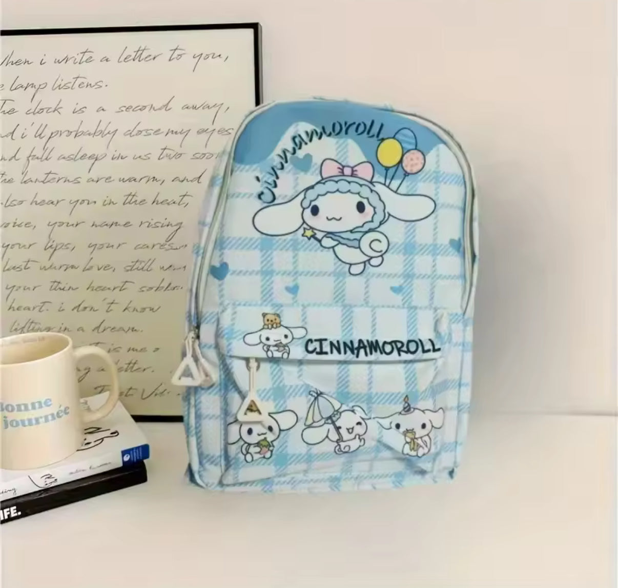 Sanrio Cartoon Backpack Hello Kitty / Kuku / Cinna School Bag Large Capacity Student Backpack For Kids Study - Perfect
Gift For Girls**