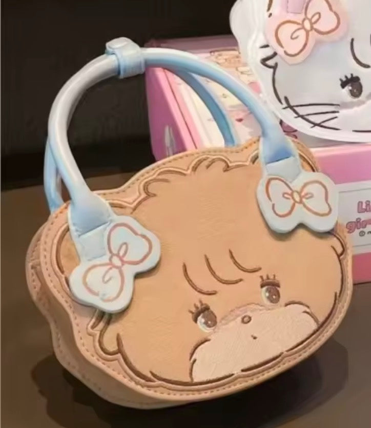 Harajuku Cat Brown Hand Bag - Womens/Girls Versatile Cartoon Handle Y2k Handbag Sweet Cute Bag/Purse