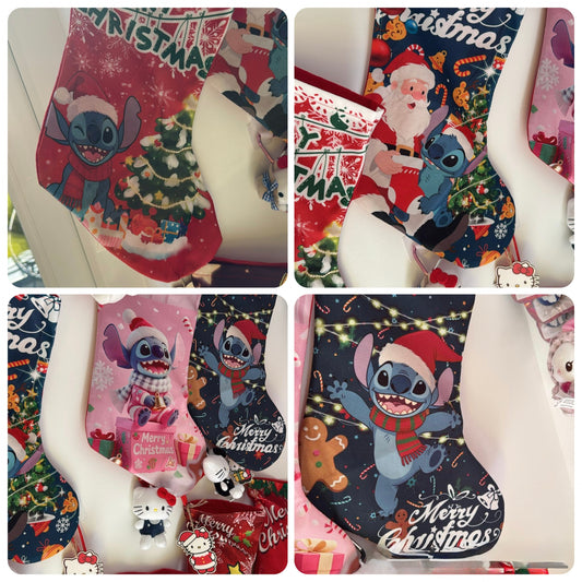 Filled Surprise Stitch & Sanrio Christmas Stockings For Kids - Each Stocking Will Be Filled With Stitch & Sanrio Products**