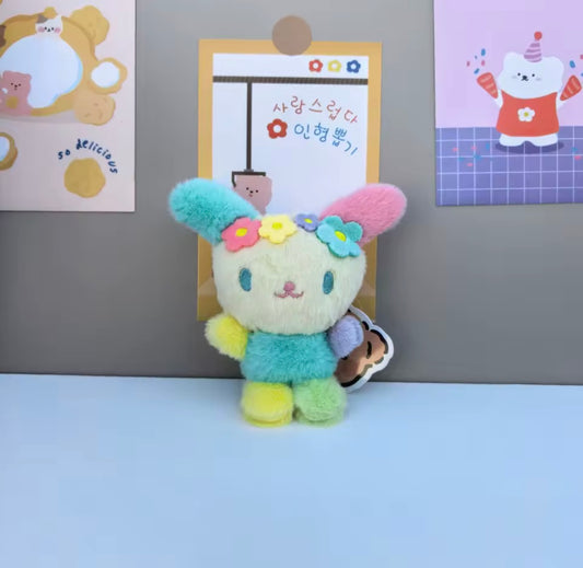 Sanrio 12cm Usahana Cartoon Plush Doll Keychain Kawaii - Stuffed Toy for School Bag - Pendant Gift