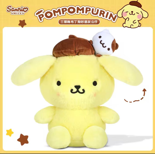 100% Genuine 22cm Sanrio Pompompurin Plush Toy Stuffed Toys Children's Birthday Christmas Gifts