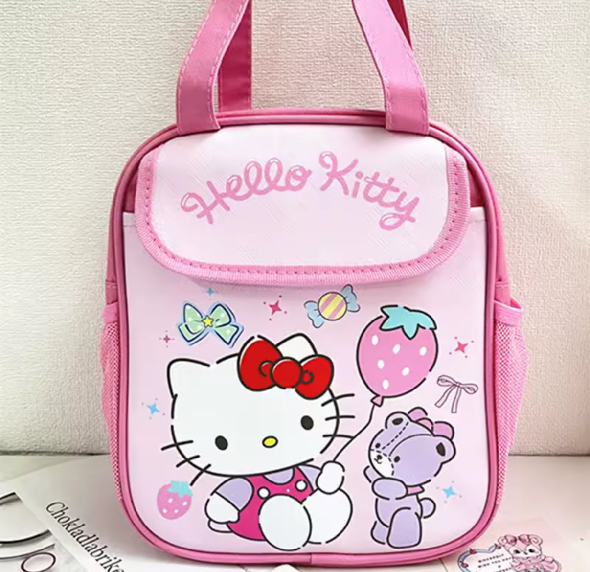 Fashion Kawaii  Hello Kitty & Kuromi Canvas
Portable Large Capacity Lunch Bag / Storage Bag -
Sweet Girls Gift**