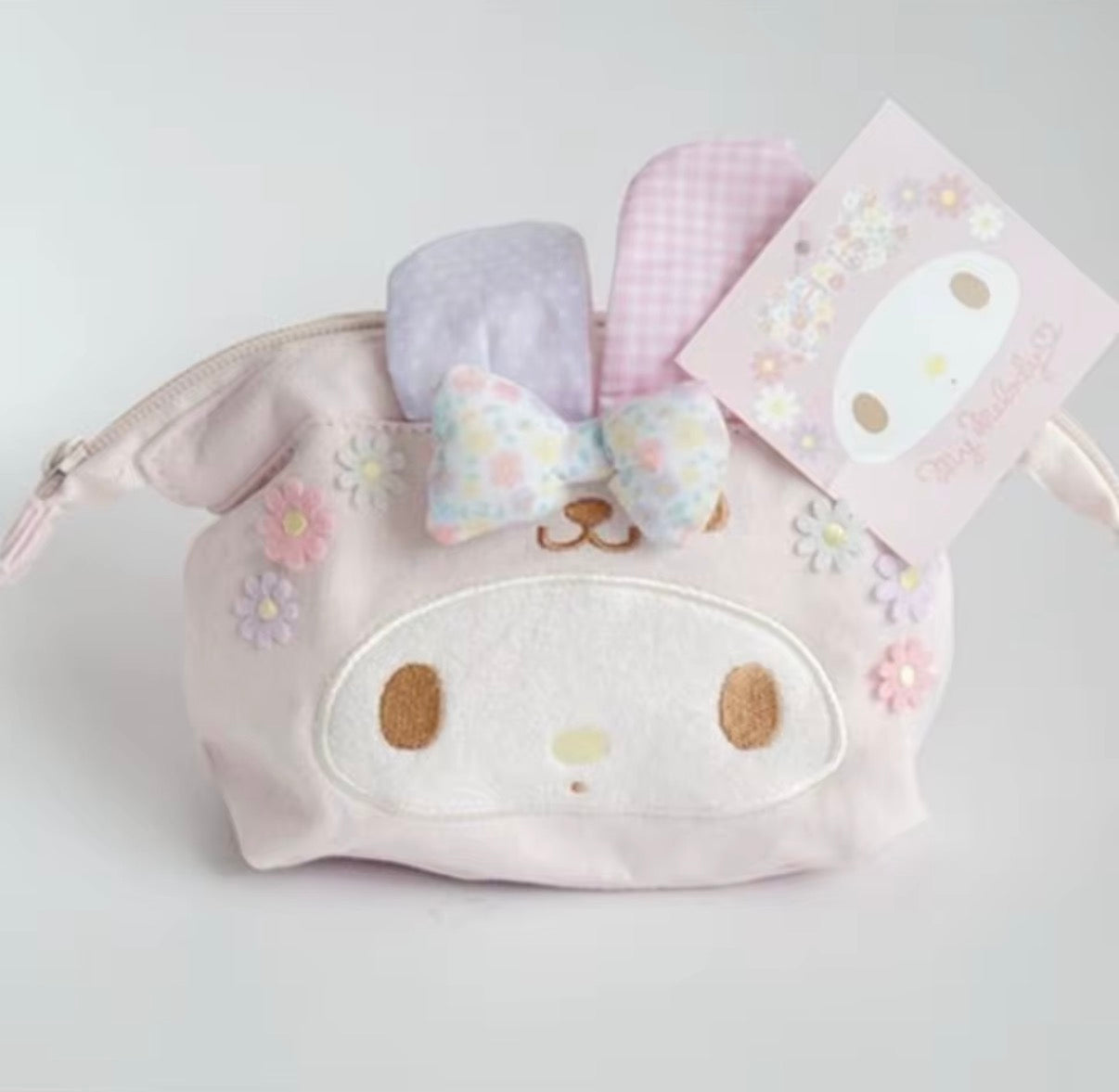 Cute Sanrio Easter Series Cartoon Portable Zipper Canvas Cosmetic/Makeup Organizer Bag - For Girls & Women