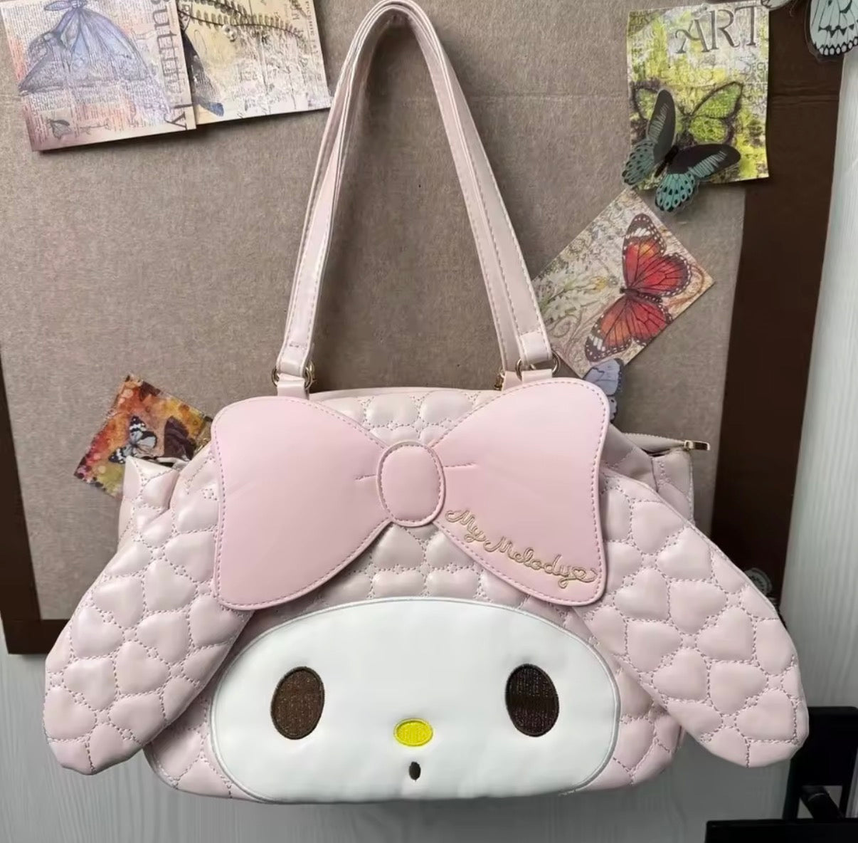 Backpack Tote Bag Sanrio My Melody Kawaii Anime Cartoon PU Leather Shoulder Commuter Daily Travel Bag