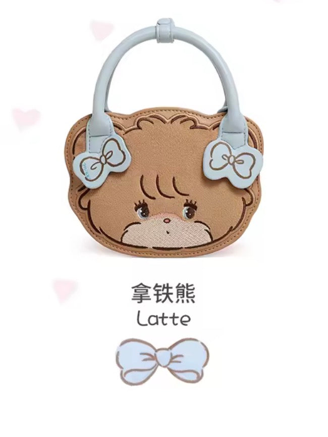 Harajuku Cat Latte Coloured Circular Hand Bag - Girls / Women Versatile Cute Handbag