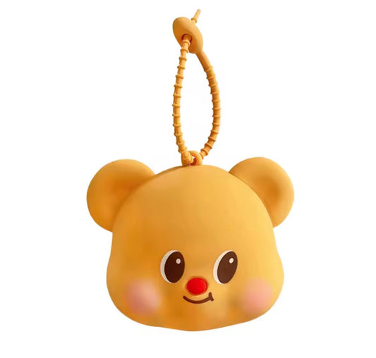 Butterbear Silicone Keychain Coin Purse Cute Cartoon Bear Storage Bag Women's Sle Creative Gift Key Holder Anime Themed