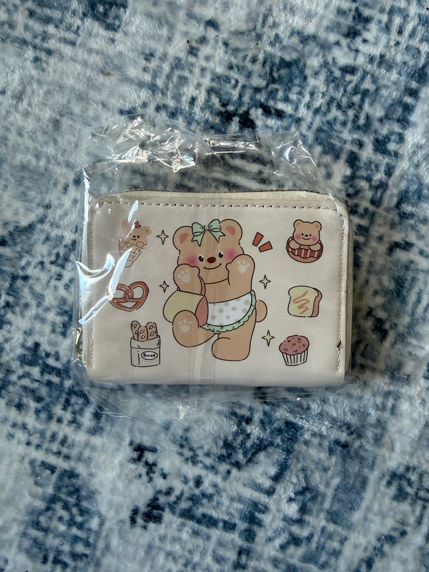 Butter Bear Card Zipper Coin Purse Multi-Card Holder - Lightweight - Small Wallet Gift