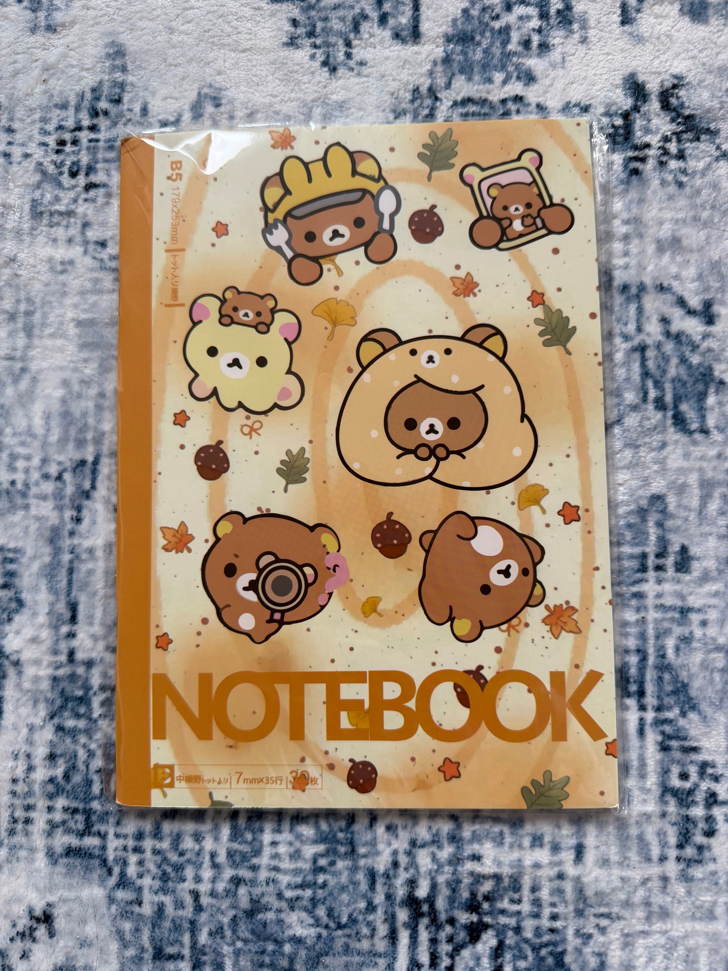 Butterbear Notebook Cartoon Diary Book for Students Durable with High Design Quality B5 Size Horizontal Line Notepad