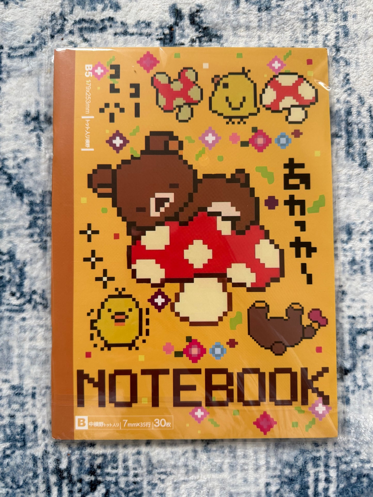 Butterbear Notebook Cartoon Diary Book for Students Durable with High Design Quality B5 Size Horizontal Line Notepad